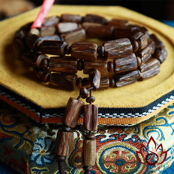 Vòng Trầm Hương Trúc Thô | Quấn 3 Vòng | Trầm Kiến Tự Nhiên